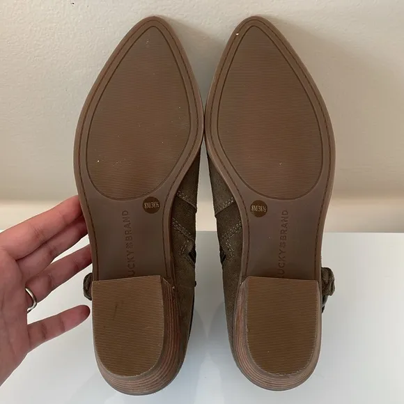 Lucky Brand Booties Ankle Boots Enitha Western Shoes Suede Size 8M 38.5