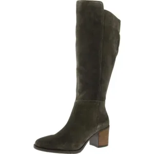 Lucky Brand Womens BONNAY Green Leather Tall Knee-High Boots Shoes New
