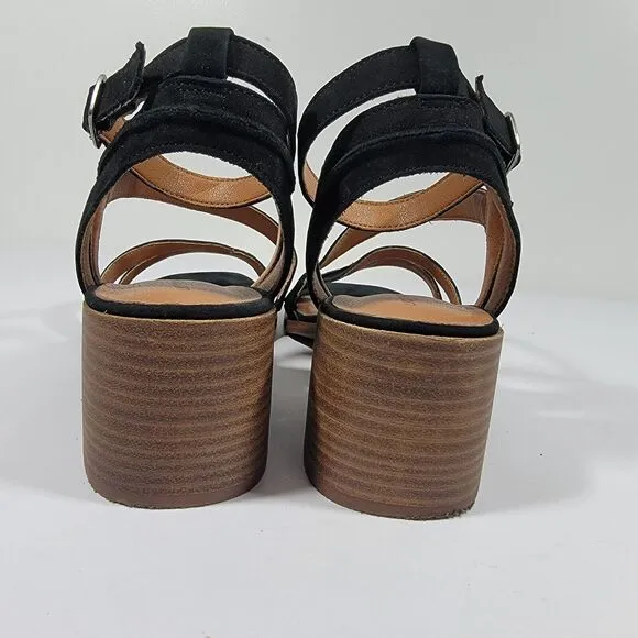 Lucky Brand Women's Size 9M Junnah Black Strappy Sandals
