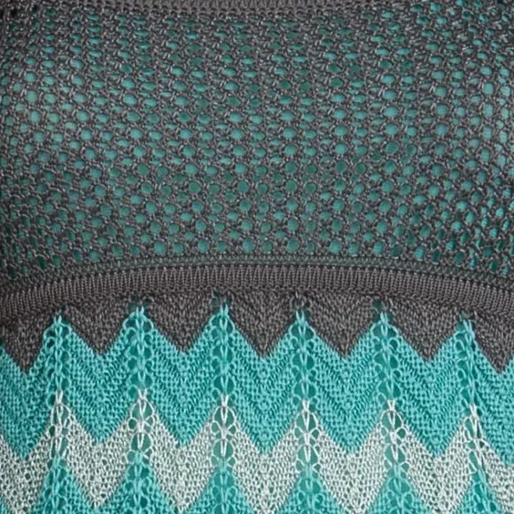 M by Missoni Multi Color Chevron Striped Stretch Knit Dress Women's Euro 36 US 0