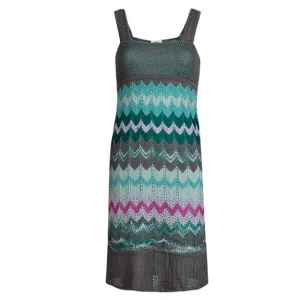 M by Missoni Multi Color Chevron Striped Stretch Knit Dress Women's Euro 36 US 0