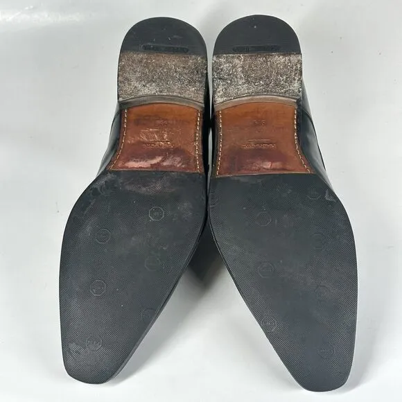 Magnanni Black Single Monk Strap Dress Shoes 18824 Mens Size 9.5 M Made In Spain