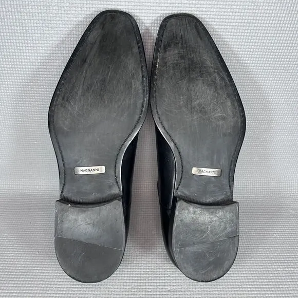 Magnanni Federico $298 Men's Oxford Dress Shoes Size 9.5 D Fits 10.5 Black 12654