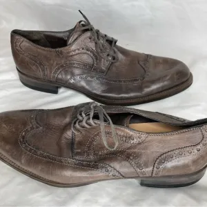 Magnanni leather brogue derby shoes