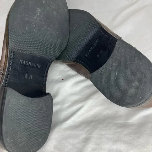 Magnanni leather brogue derby shoes