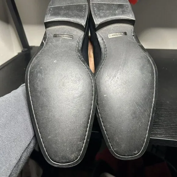 Magnanni Mens Size 10 D Black Cap Toe Oxford Dress Shoes