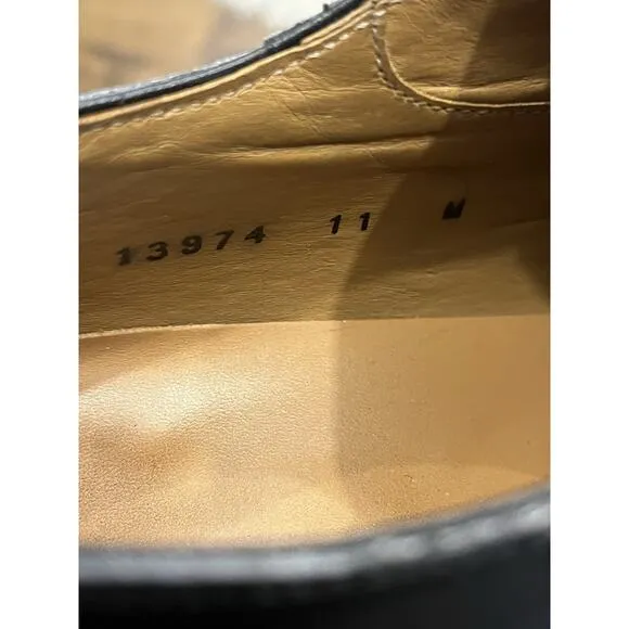 Magnanni Sergio Wingtip Oxford 13974 Black Leather Dress Shoes Mens Size 11 M US