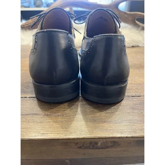 Magnanni Sergio Wingtip Oxford 13974 Black Leather Dress Shoes Mens Size 11 M US
