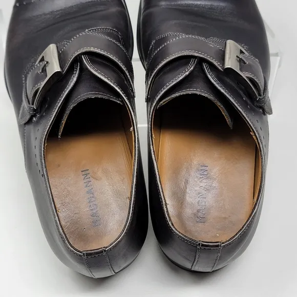 Magnanni Single Monk Straps Leather Men's Formal Dress Shoes 19736 Size 7M