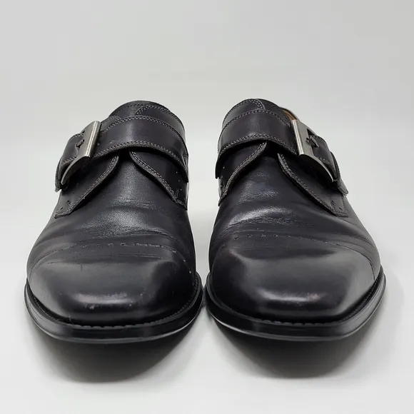 Magnanni Single Monk Straps Leather Men's Formal Dress Shoes 19736 Size 7M