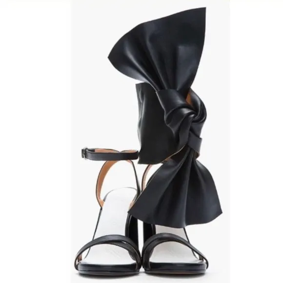 Maison Martin Margiela Leather Ankle-Bow Strappy Heel Sandals Size 36EU NEW