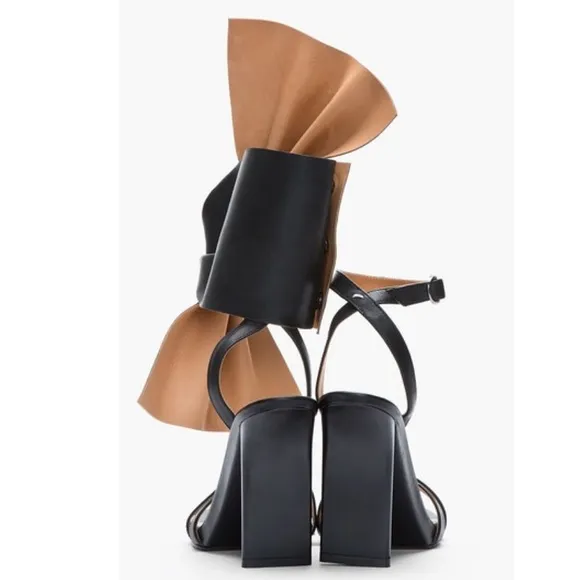 Maison Martin Margiela Leather Ankle-Bow Strappy Heel Sandals Size 36EU NEW