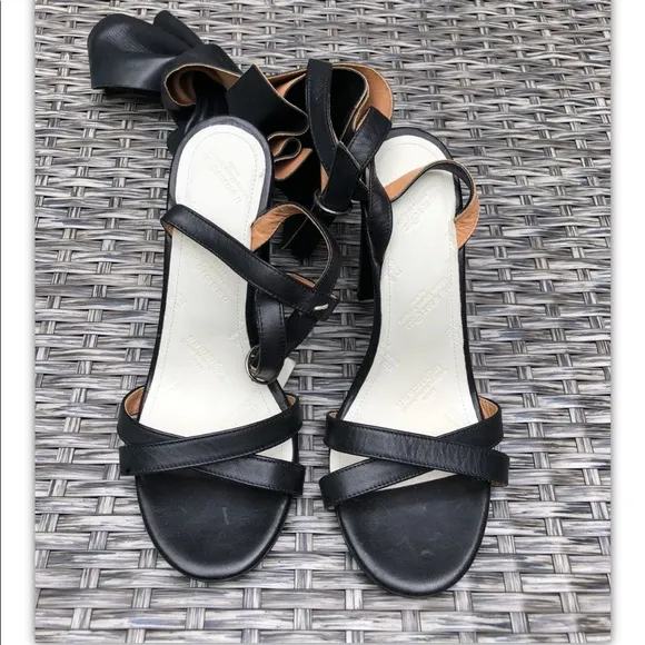 Maison Martin Margiela Leather Ankle-Bow Strappy Heel Sandals Size 36EU NEW