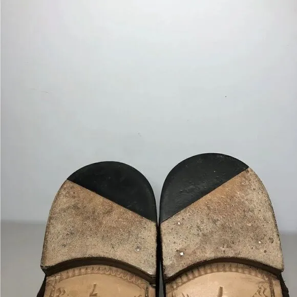 Manolo Blahnik Brown Suede Leather Cap Toe Oxfords Lace Up Dress Shoes Men Sz 7M