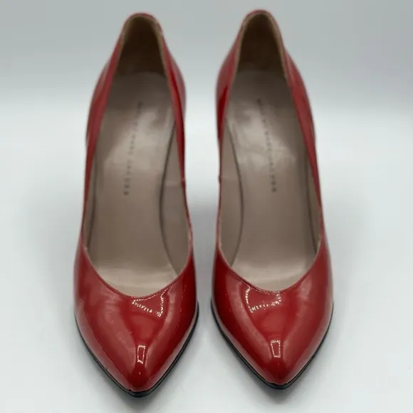 Marc by Marc Jacobs Red Patent Leather Classic High Heel Shoes Size 38