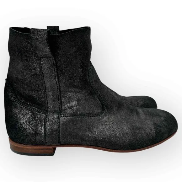 Marciante and Co Leather Booties Back Metallic Glitter Size 40