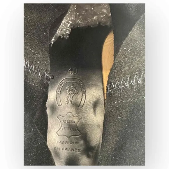 Marciante and Co Leather Booties Back Metallic Glitter Size 40