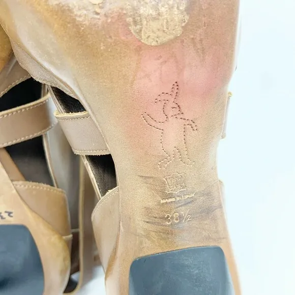 Marni Peep Toe Bootie Stiletto Heel Wrap Buckle