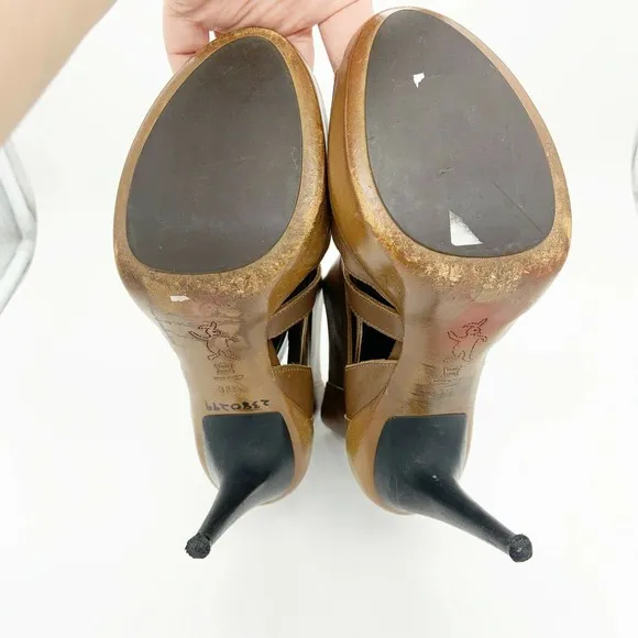Marni Peep Toe Bootie Stiletto Heel Wrap Buckle