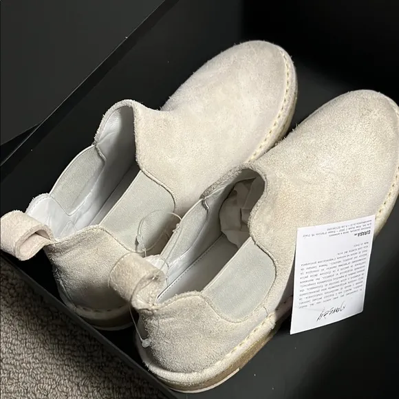 Marsell Cream Ankle Booties Parapa Beatles style