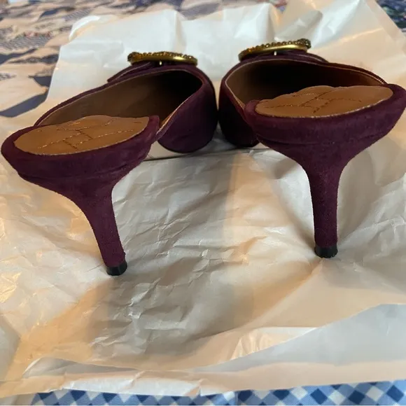 Mayfair Mule Heel - wine by Kurt Geiger - size 39 - EUC
