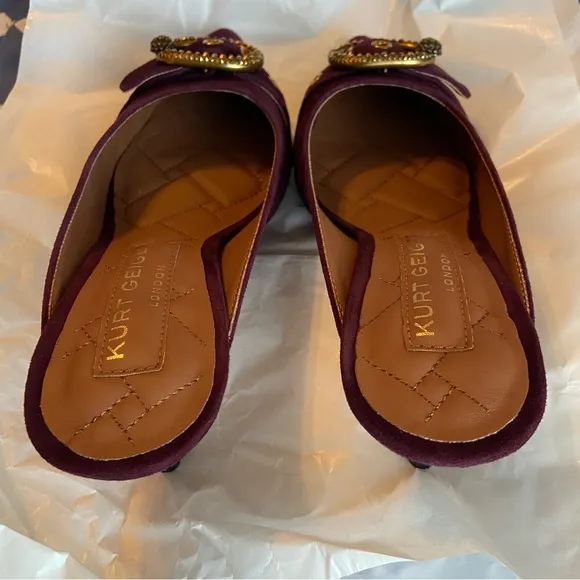 Mayfair Mule Heel - wine by Kurt Geiger - size 39 - EUC