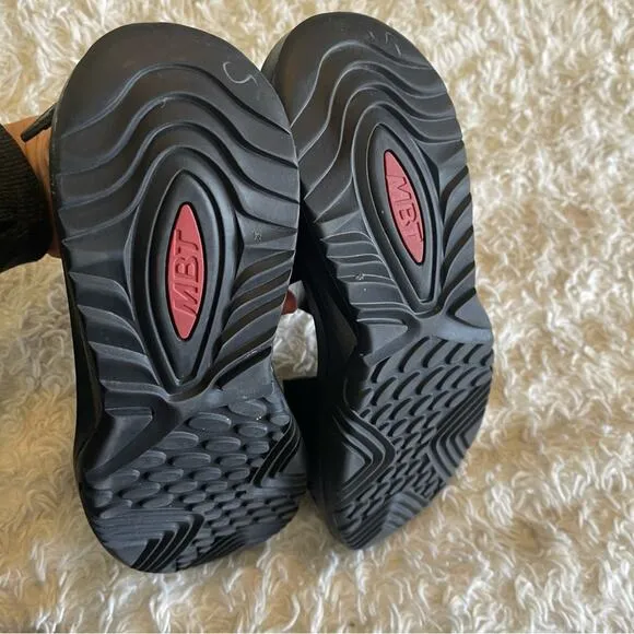 MBT Black Leather Strappy Sandals