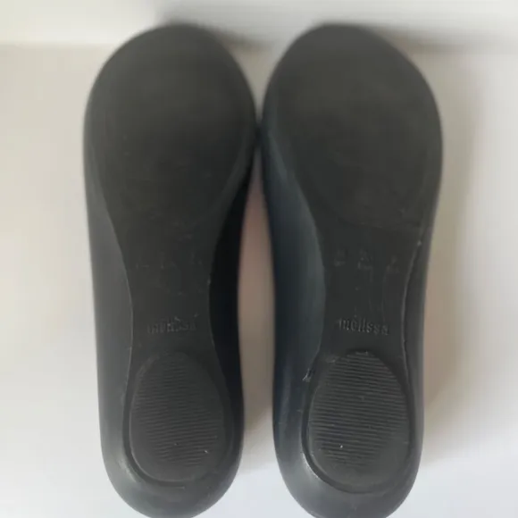 Melissa Night Galactic Crystalized Swarowski Element Rubber Black Flats Shoes