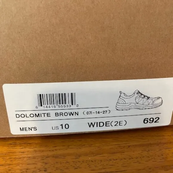 Men - Orthofeet Dolomite Brown Work Shoes - NWT - 10W