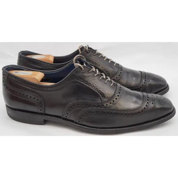 MENS ALLEN EDMONDS UNIVERSITY DRESS SHOES DAINITE SOLES BLACK LEATHER 14 D