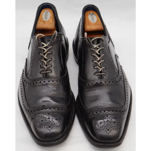 MENS ALLEN EDMONDS UNIVERSITY DRESS SHOES DAINITE SOLES BLACK LEATHER 14 D