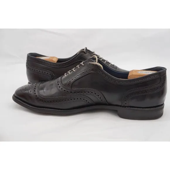 MENS ALLEN EDMONDS UNIVERSITY DRESS SHOES DAINITE SOLES BLACK LEATHER 14 D