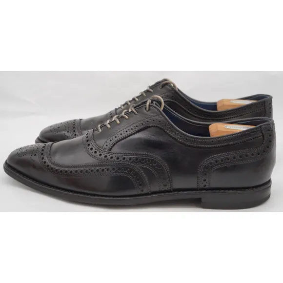 MENS ALLEN EDMONDS UNIVERSITY DRESS SHOES DAINITE SOLES BLACK LEATHER 14 D
