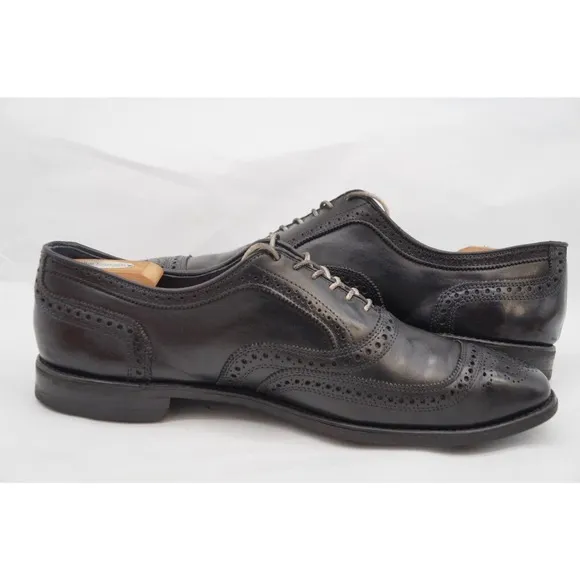MENS ALLEN EDMONDS UNIVERSITY DRESS SHOES DAINITE SOLES BLACK LEATHER 14 D