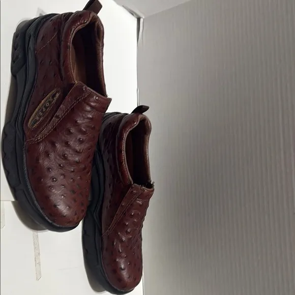 Men's Brown Leather Slip-On Shoes