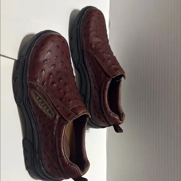 Men's Brown Leather Slip-On Shoes