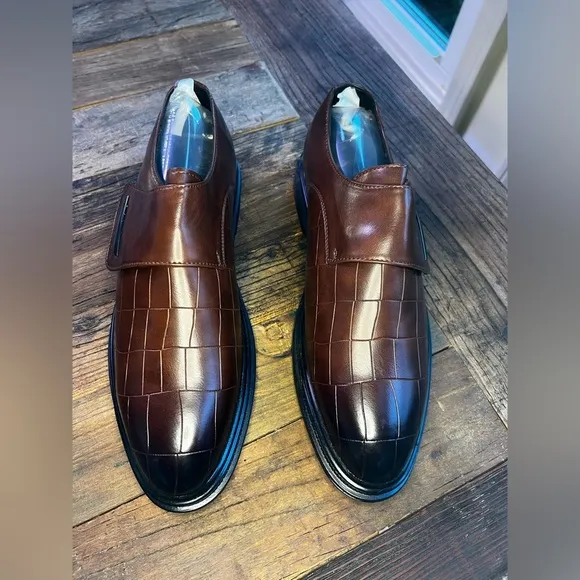Men's Business dress Work Office Brogue Shoes Low Top Pointy Toe Casual 45 (MB2)