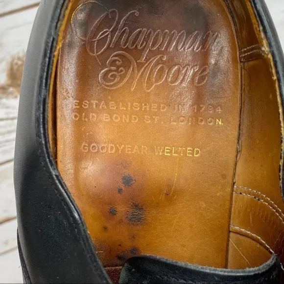 Men's Chapman &amp; Moore Thomas Cap Oxford Black Shoe