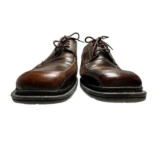 Men's FLORSHEIM Stitch-Toe Oxford Comfort Dress Shoes Brown Leather-10 D-‎ NICE!
