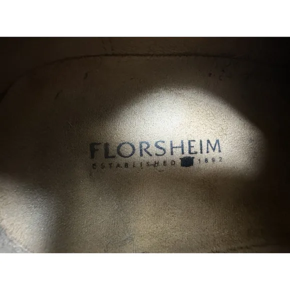Men's FLORSHEIM Stitch-Toe Oxford Comfort Dress Shoes Brown Leather-10 D-‎ NICE!