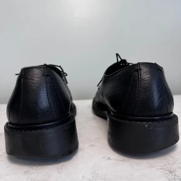 Men's J. Crew Leather Dress Shoes Size 10.5 Black Made in Italy Derby Oxford