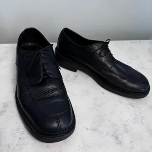 Men's J. Crew Leather Dress Shoes Size 10.5 Black Made in Italy Derby Oxford