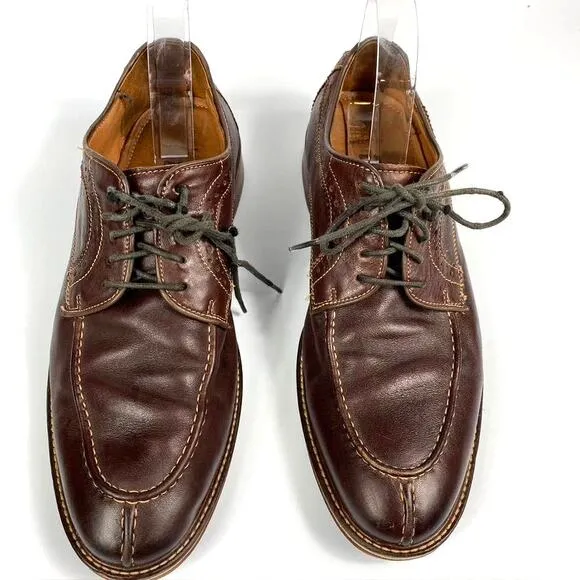 Men's Johnston &amp; Murphy Flex Mahogany Leather Oxford Dress Shoes Brown US 9