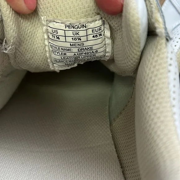 Men’s Original Penguin by Munsingwear Lace Up Shoes Size 11.5 White/Tan NIB