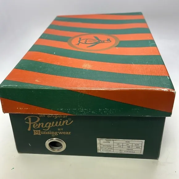 Men’s Original Penguin by Munsingwear Lace Up Shoes Size 11.5 White/Tan NIB