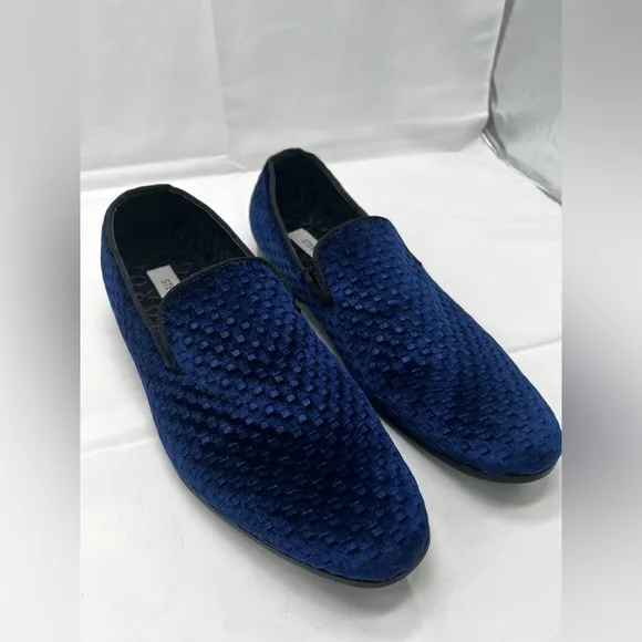 Men's Steve Madden Blue Velvet Lifted Slip-OnLoafer Dress Shoes Sizes 8 (MB1)