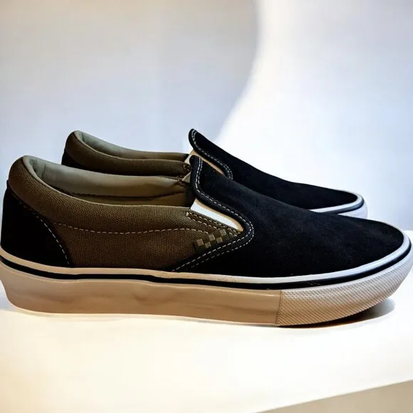 Men’s Vans Skate Slip on Port/Black Green Size 8.5 NWOT