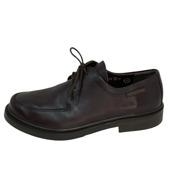 MEPHISTO Shoes Dress Loafers Lace Up Brown Leather Portugal Size 9