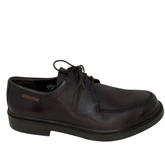 MEPHISTO Shoes Dress Loafers Lace Up Brown Leather Portugal Size 9