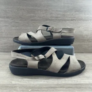 Mephisto Slingback Sandals Tan Leather Strappy Shock Absorber Size 10.5 EUR 41
